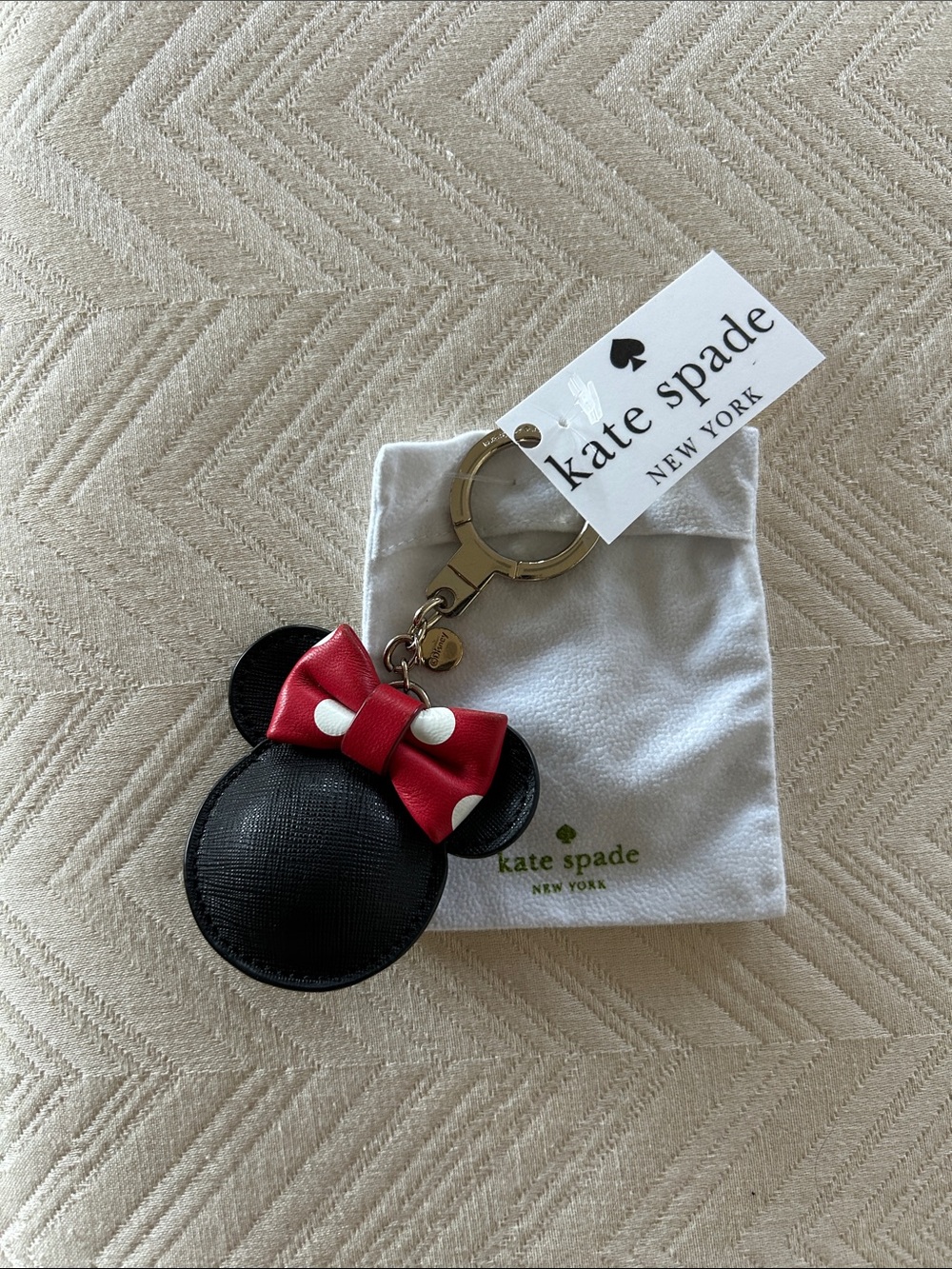 kate spade Black & Red Minnie Bow Key Charm